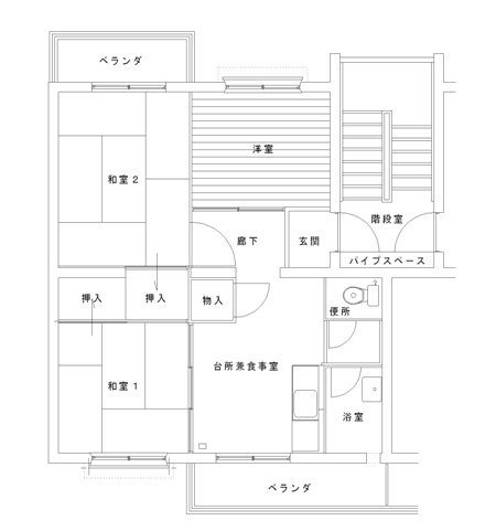 (イラスト)A棟・B棟