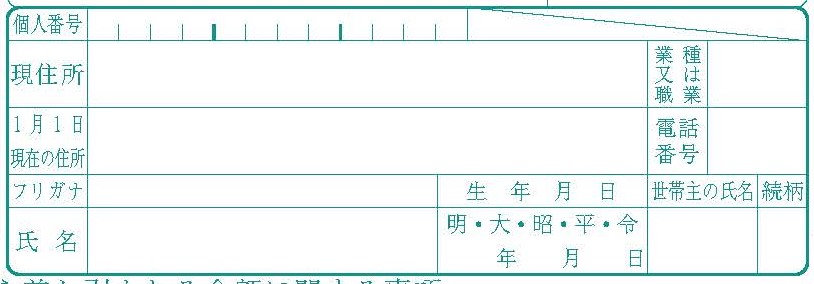 申告者情報の記入欄 申告者情報の記入欄