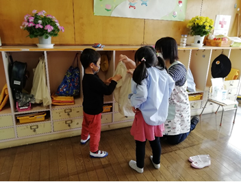 4月生活の様子着替え