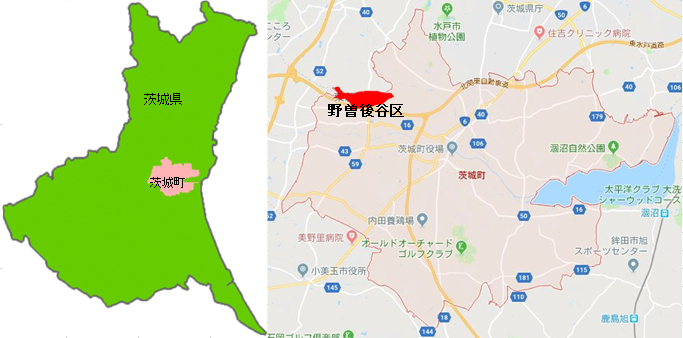 野曽後谷区範囲地図 野曽後谷区範囲地図